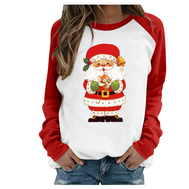 Casual Long-sleeved Pullover Print Plus Velvet Sweatshirt