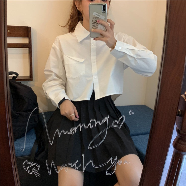 Short Niche Long Sleeve Shirt