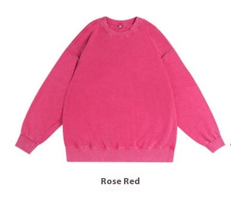 Round Neck Sweater Women's Worn Looking Washed-out