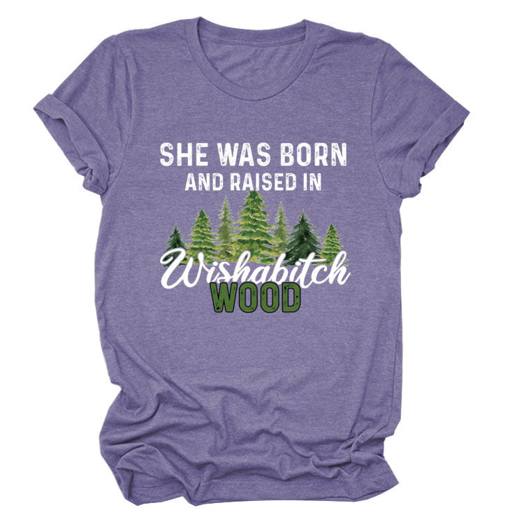 Casual Short-sleeved Round Neck T-shirt Tops