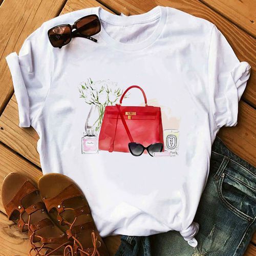 Women's Loose Round Neck Short Sleeve T-shirt