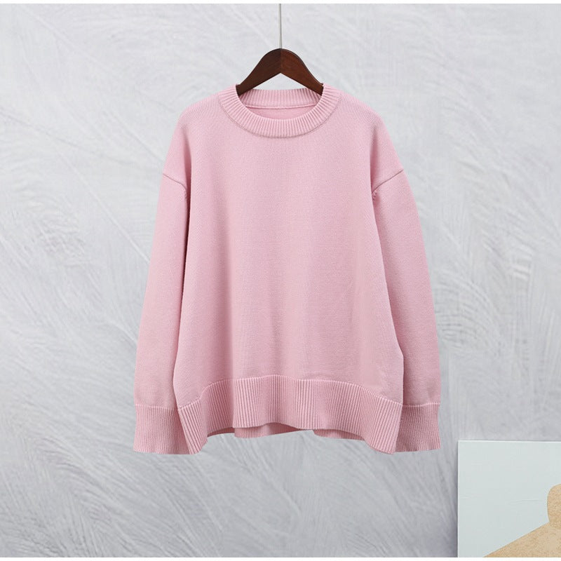 Sweet Crew Neck Pullover Sweater Winter Fashion