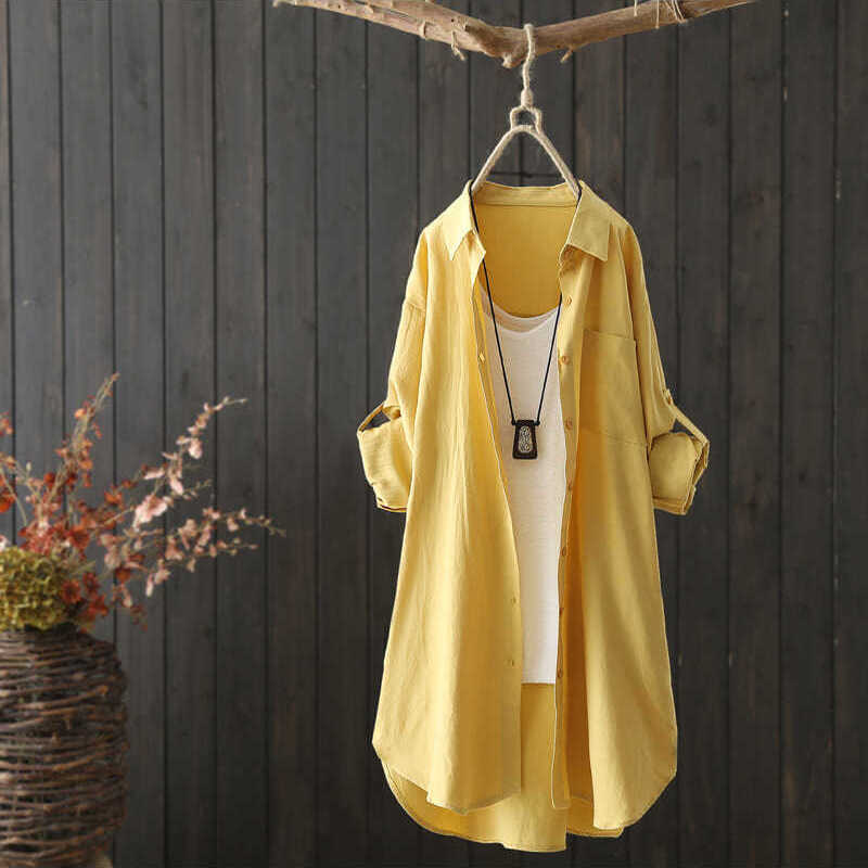 Loose Solid Color Casual Women's Blouse