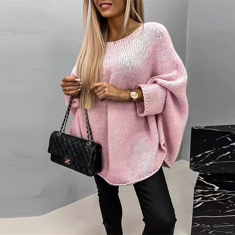 Winter Loose Batwing Sleeve Pullover Sweater Fashion Oversized