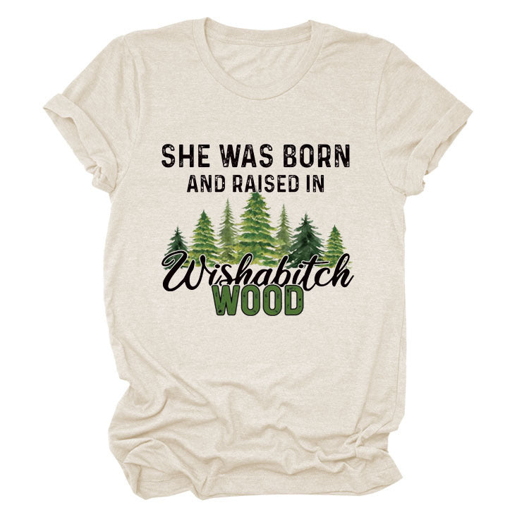 Casual Short-sleeved Round Neck T-shirt Tops