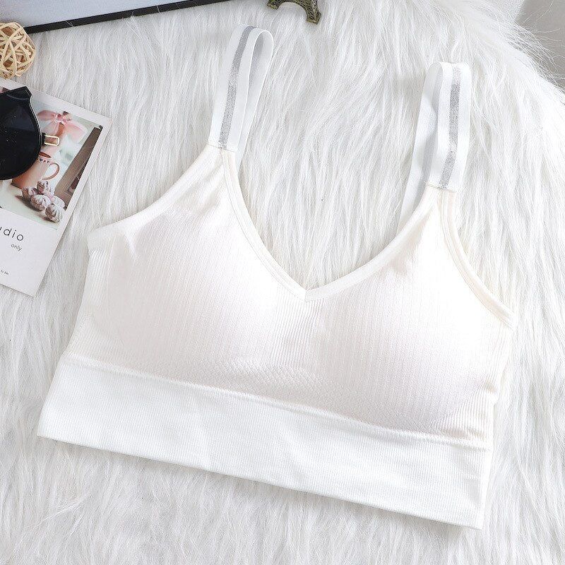 Women Tube Tops Seamless Bra Fitness Crop Top Strapless