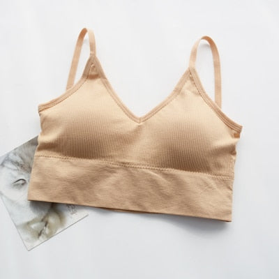 Women Tank Top Bralette Cotton Underwear Seamless Tube