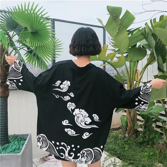 Womens tops and blouses harajuku kawaii shirt Japanese streetwear outfit kimono cardigan female yukata blouse women AA001