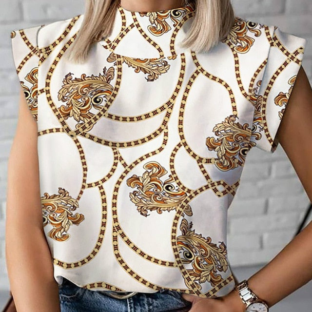 Print Blouse Shirt Women Fashion Womens Tops And Blouses Woman Female Spring Summer Clothe Top Tee Shirts Plus Size Clothing 3XL