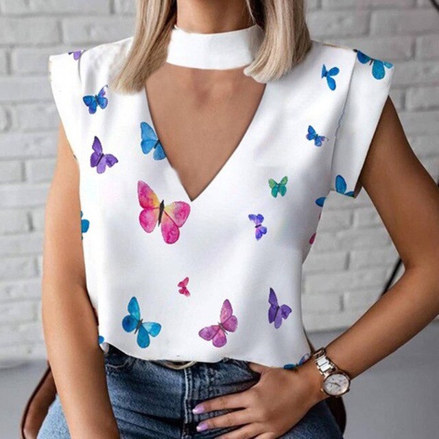 Print Blouse Shirt Women Fashion Womens Tops And Blouses Woman Female Spring Summer Clothe Top Tee Shirts Plus Size Clothing 3XL