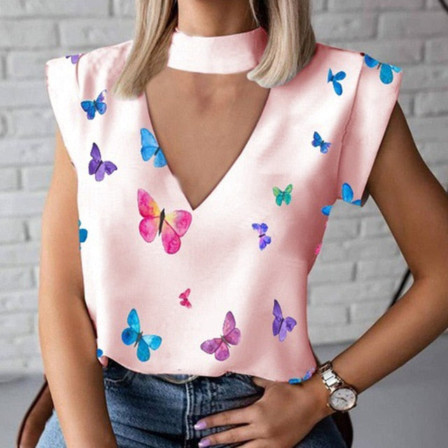 Print Blouse Shirt Women Fashion Womens Tops And Blouses Woman Female Spring Summer Clothe Top Tee Shirts Plus Size Clothing 3XL