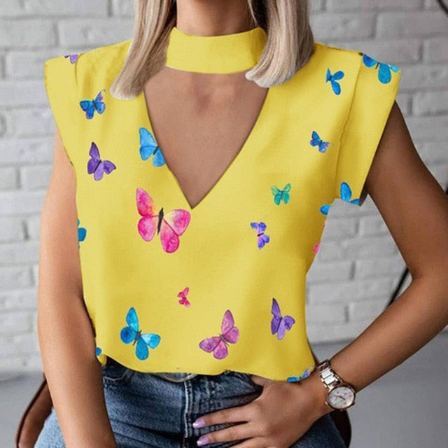 Print Blouse Shirt Women Fashion Womens Tops And Blouses Woman Female Spring Summer Clothe Top Tee Shirts Plus Size Clothing 3XL