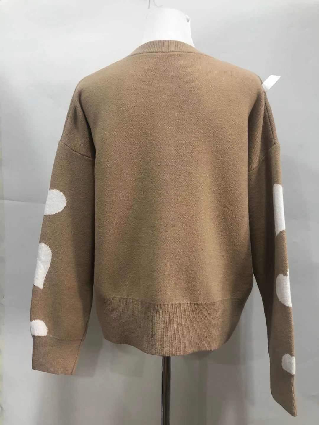 Women's Heart Sweater Single Breasted Cardigan Knitwear