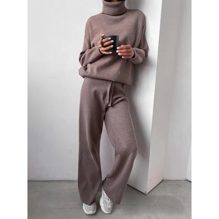 Casual Fashion Suits For Women Turtleneck Sweater