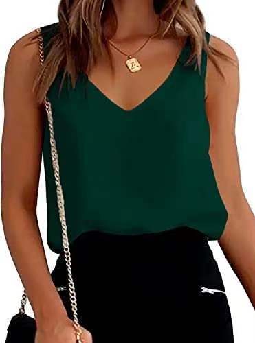 Women Tank Top Summer Casual V Neck Camisole Blouses Loose