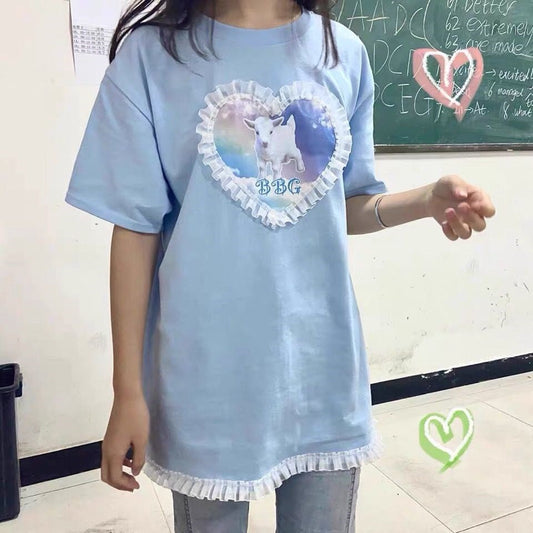 Long Short-sleeved T-shirt Top For Girlfriends