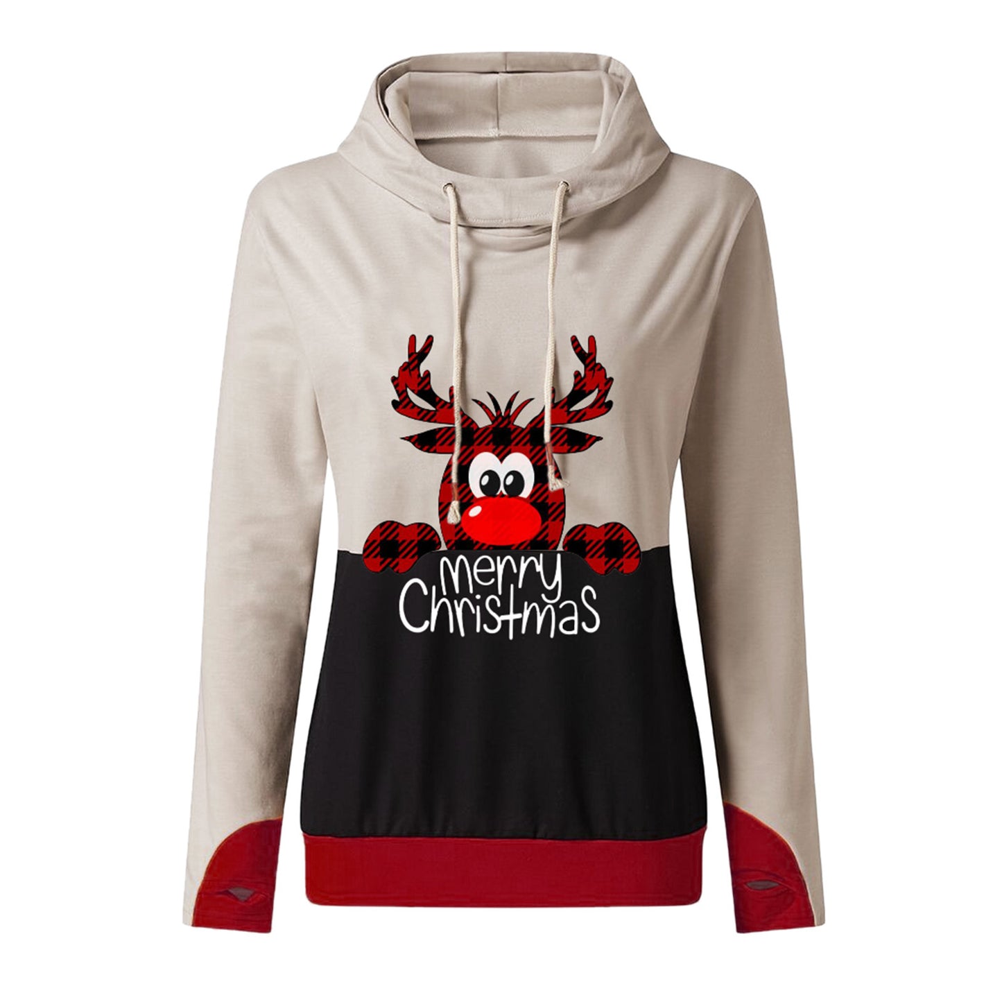 Christmas Mosaic long sleeve hoodie