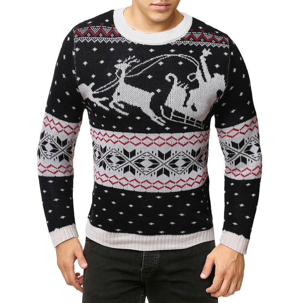 Reindeer sweater men's sweater bottoming shirt