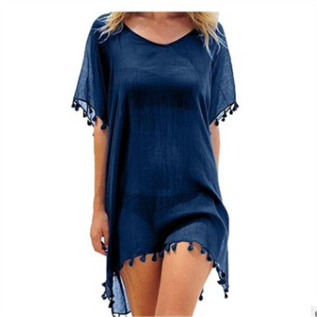 Women Blouses Loose Chiffon Dress Summer Beach