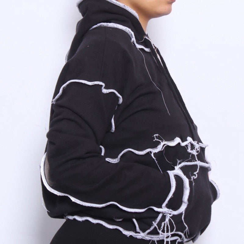 Long sleeve drawstring sweatshirt with pockets