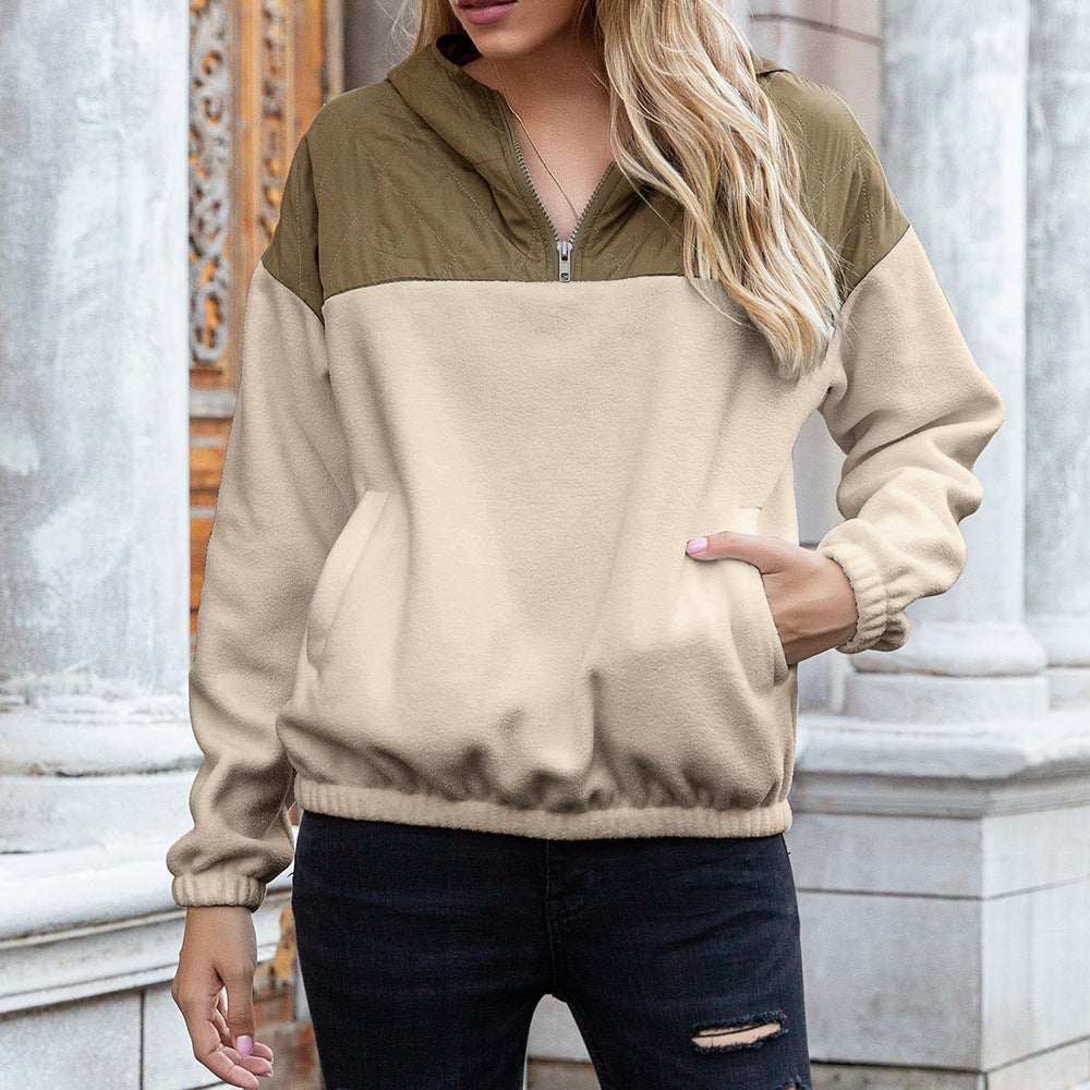 Pullover Hooded loose Plush sweater