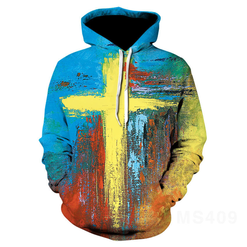 Fashion Men's Digital Long Sleeve Hoodie