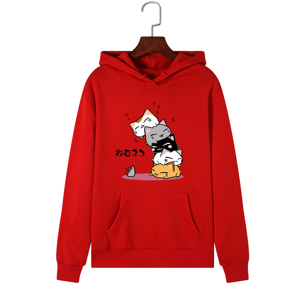 Hooded, long-sleeved hoodie