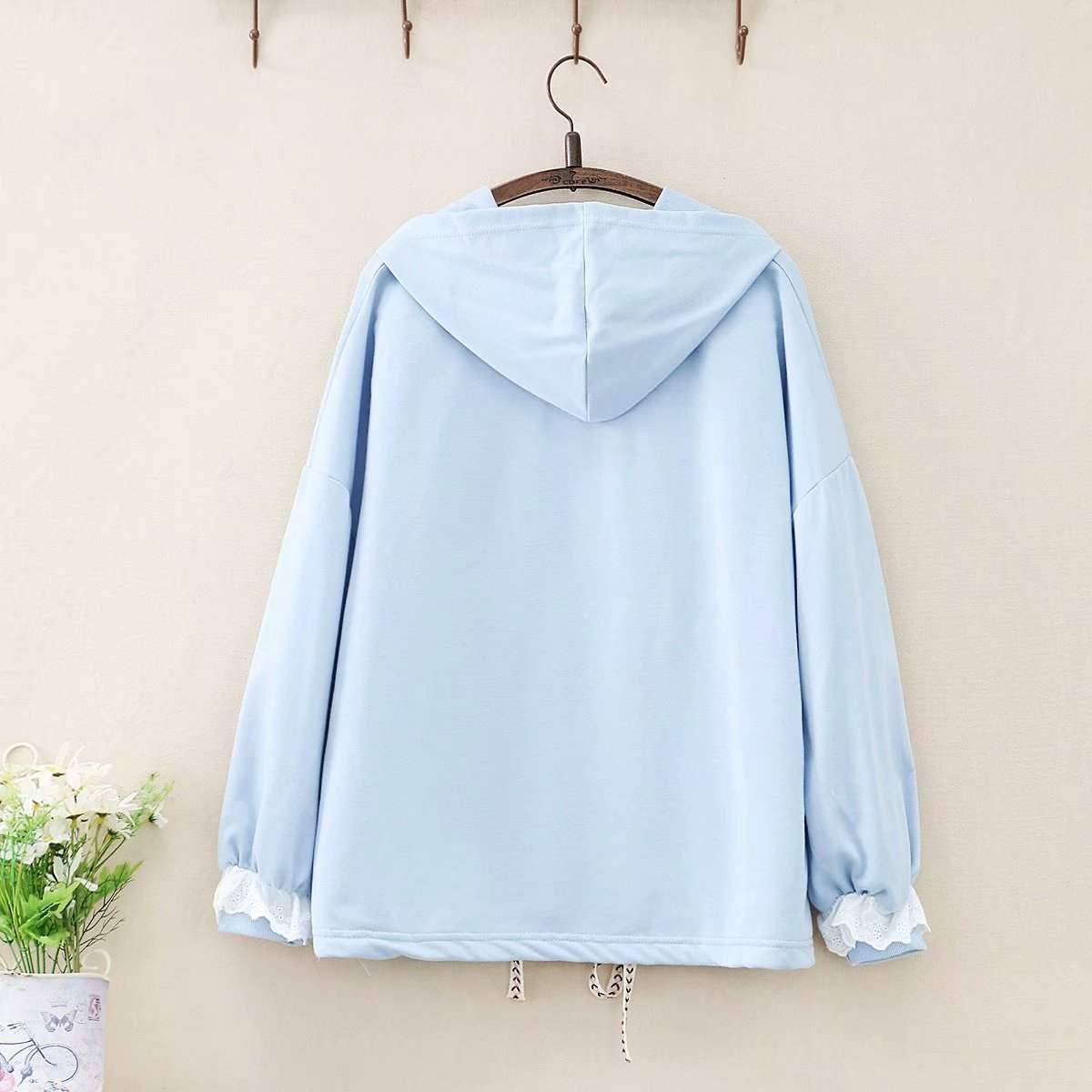 Hooded Sweater Coat Women's Long Sleeve Pullover Hoodie Loose