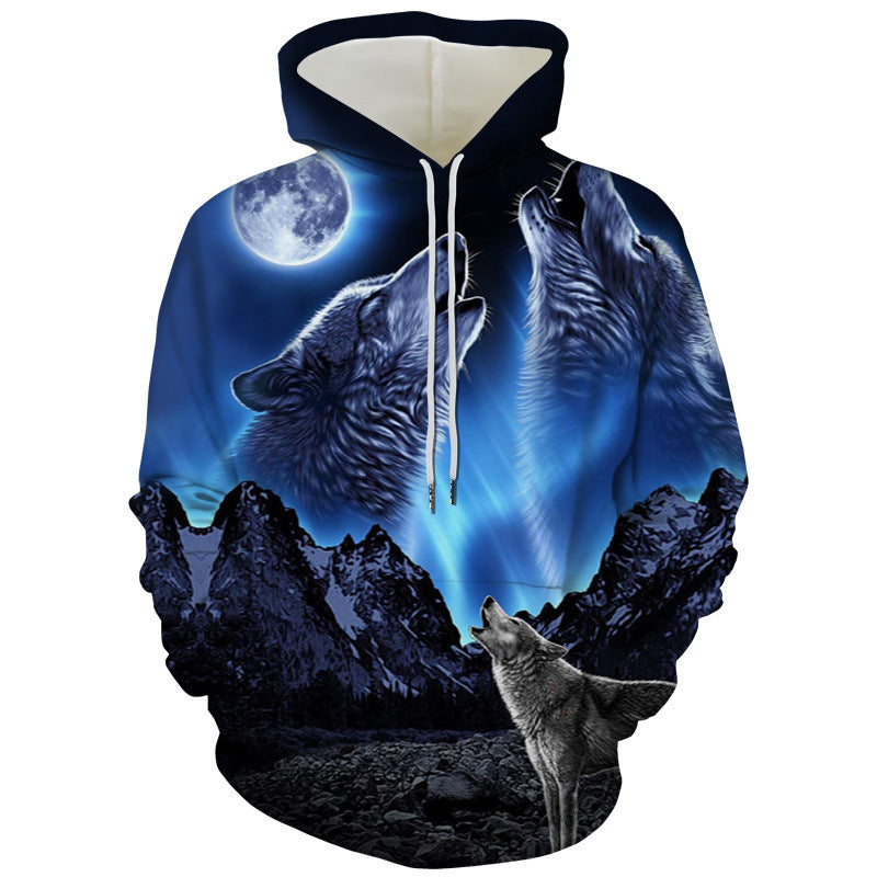 Printed Hooded Hoodie Pullover Sweater Men's Trendy Hooded Sweater