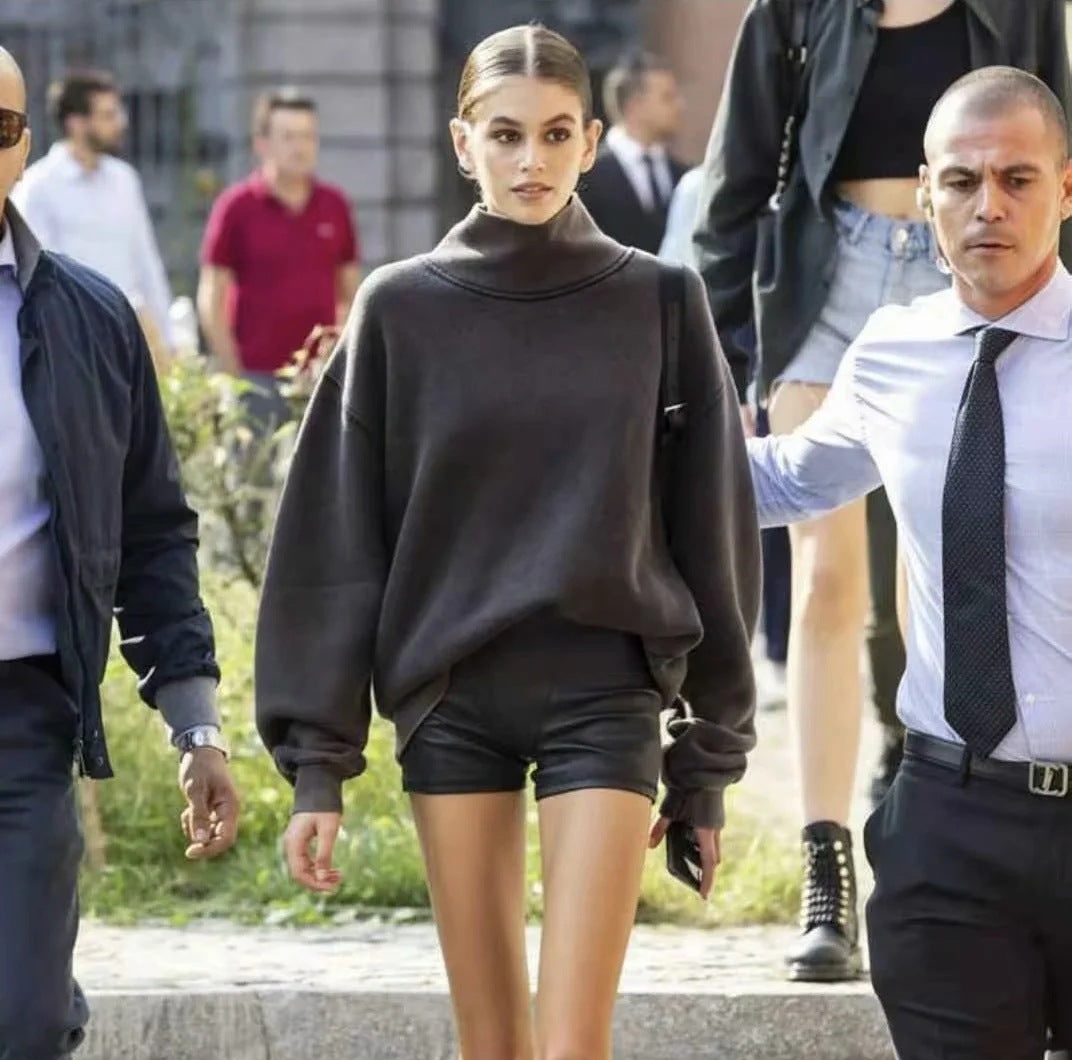 Lazy Solid Color Loose Oversized Sweater