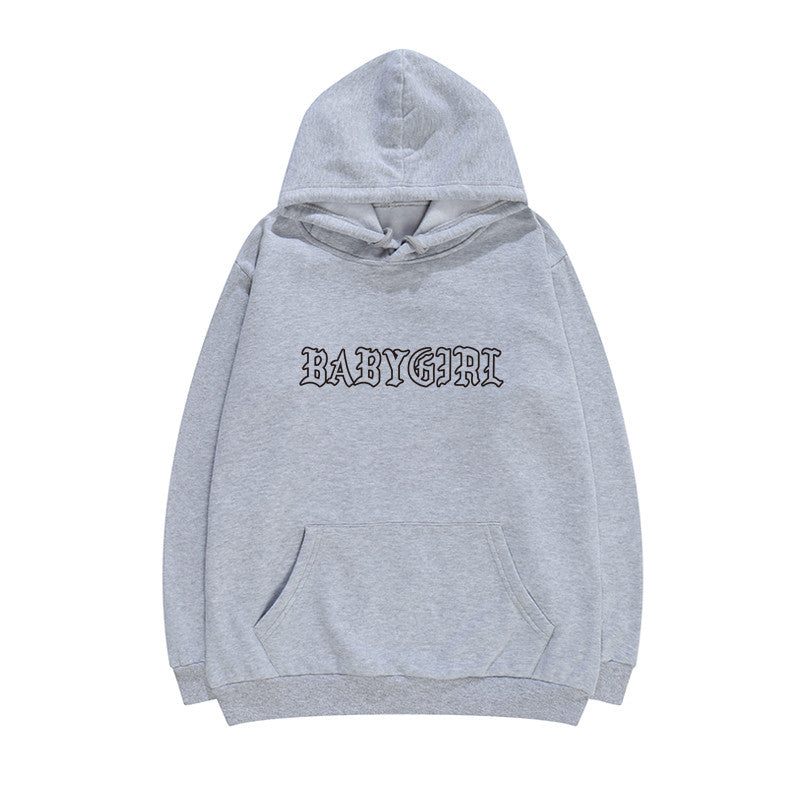 Baby Girl Letter Print Hooded SweaterWomen Loose Super Fire