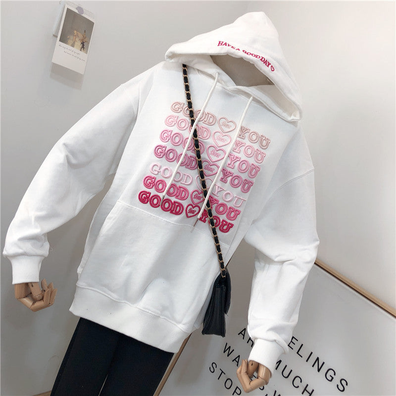 Trend Large Size Hooded Sweater Jacket Women