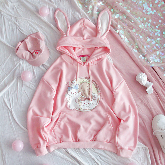 Joinyouth Kawaii Hoodies Women Cartoon Cute Loose Hooded Japanese Style Streetwear Harajuku Print Pink Sweet Sweatshirt 7b364