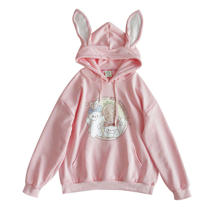 Joinyouth Kawaii Hoodies Women Cartoon Cute Loose Hooded Japanese Style Streetwear Harajuku Print Pink Sweet Sweatshirt 7b364