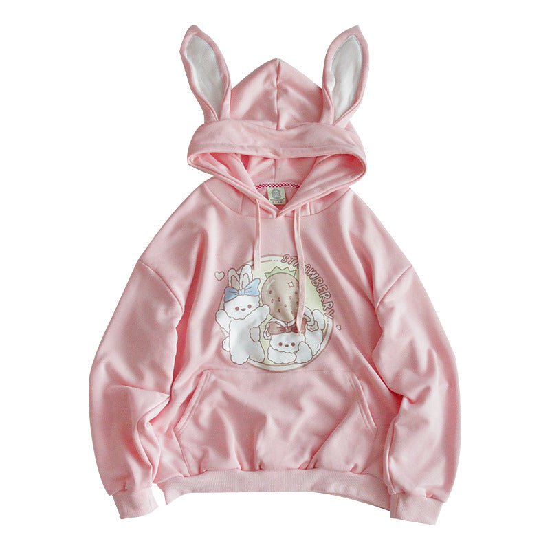 Joinyouth Kawaii Hoodies Women Cartoon Cute Loose Hooded Japanese Style Streetwear Harajuku Print Pink Sweet Sweatshirt 7b364