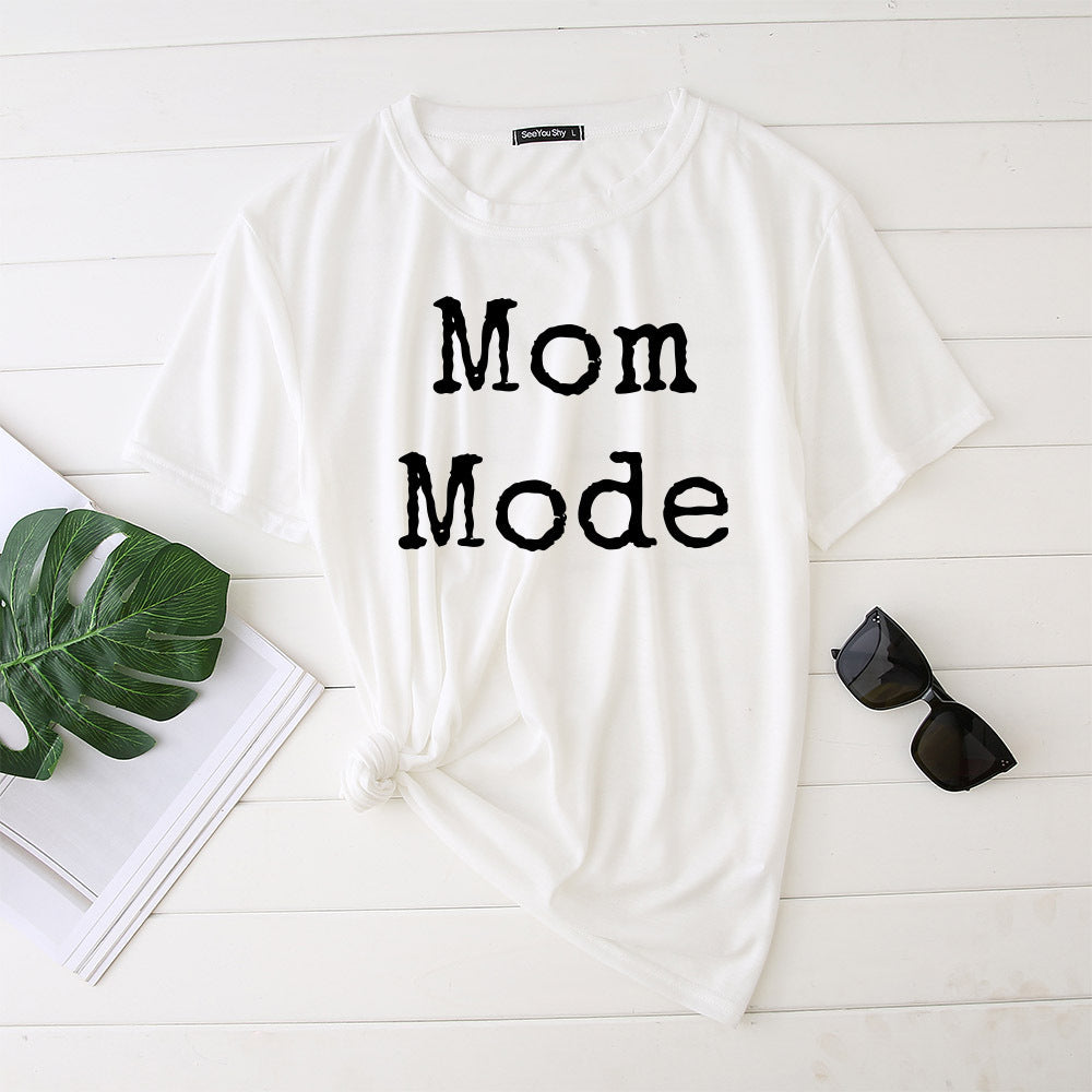 Mom Mode Top Women Kawaii Harajuku T-shirts Harajuku