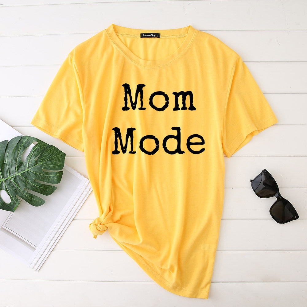 Mom Mode Top Women Kawaii Harajuku T-shirts Harajuku