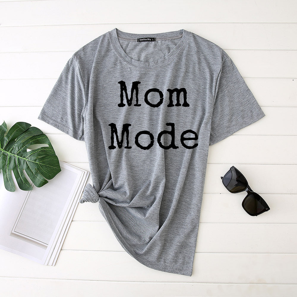 Mom Mode Top Women Kawaii Harajuku T-shirts Harajuku