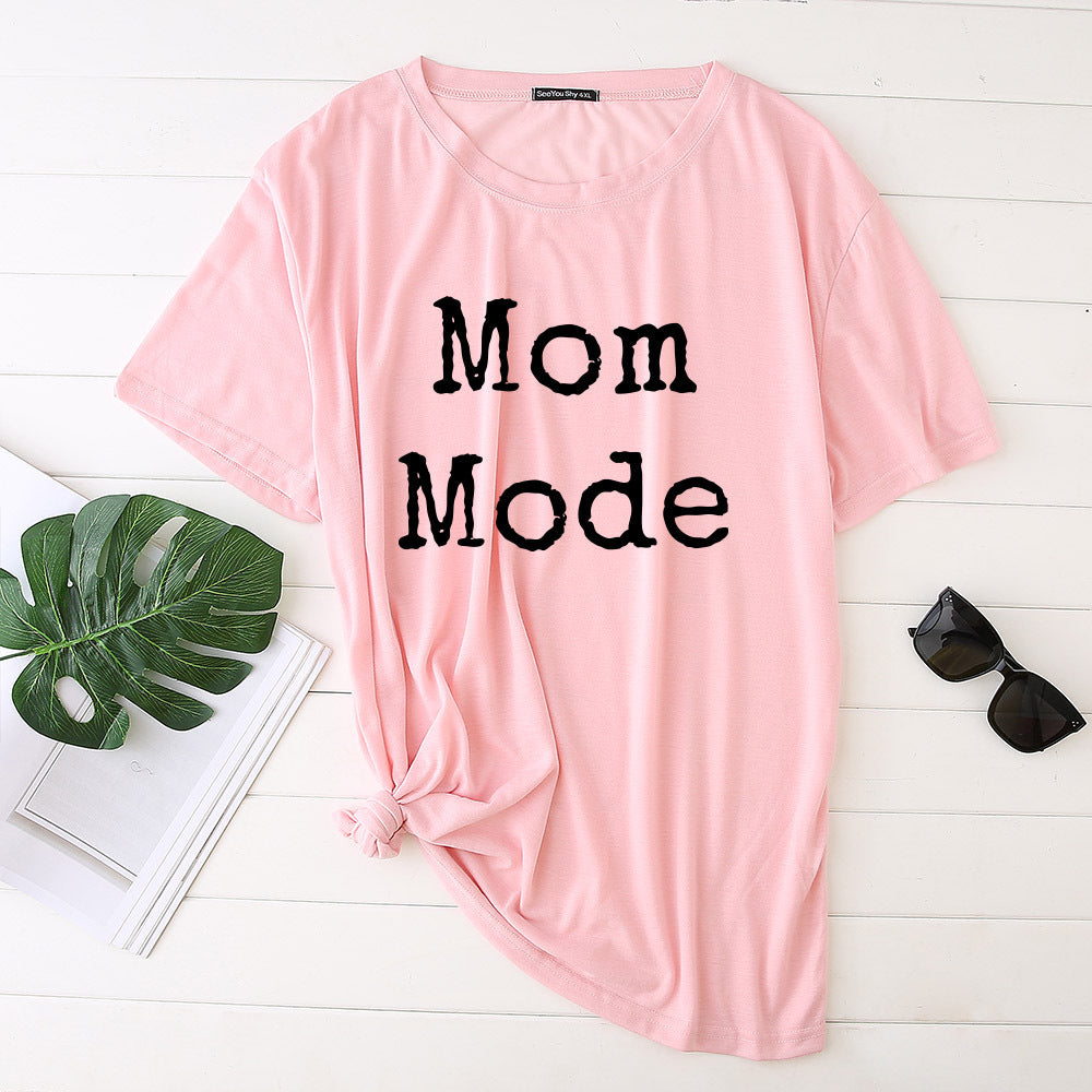 Mom Mode Top Women Kawaii Harajuku T-shirts Harajuku