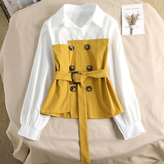 Women's Blouse Korean Loose Spring Two-piece Blouse