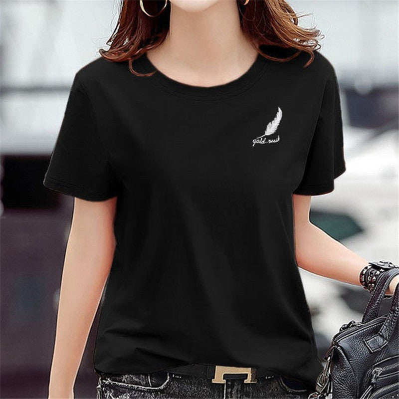 Short Sleeve T-shirt Summer Japanese Students Short T Girl Half Sleeve Base