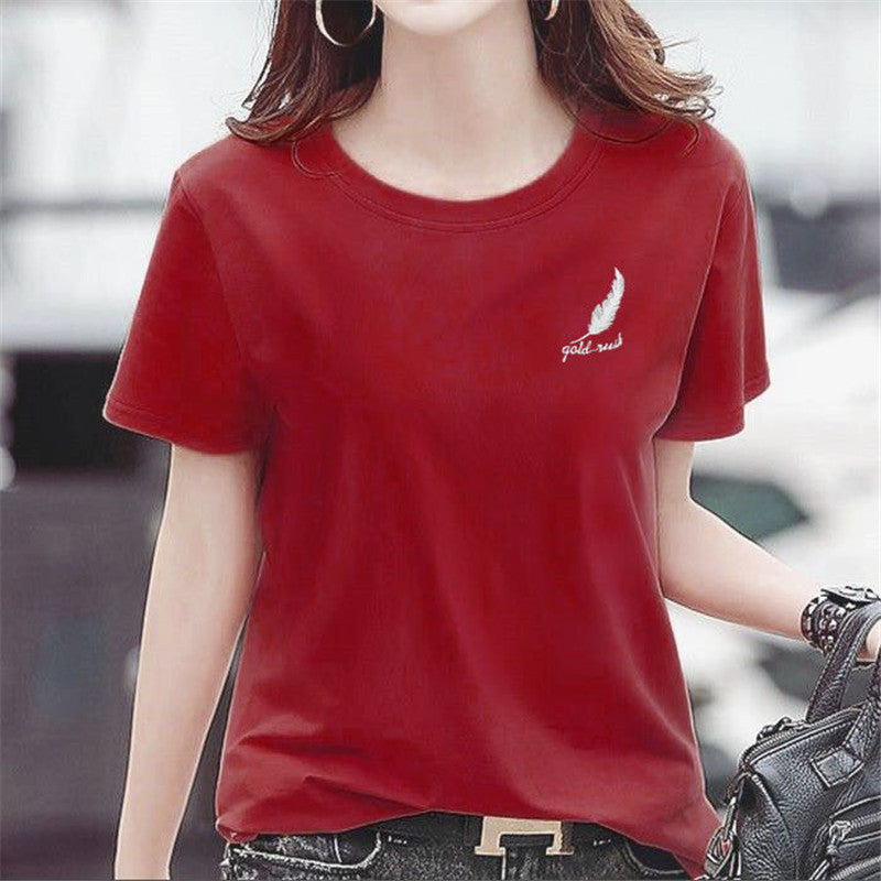 Short Sleeve T-shirt Summer Japanese Students Short T Girl Half Sleeve Base