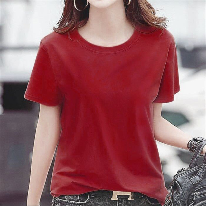 Short Sleeve T-shirt Summer Japanese Students Short T Girl Half Sleeve Base