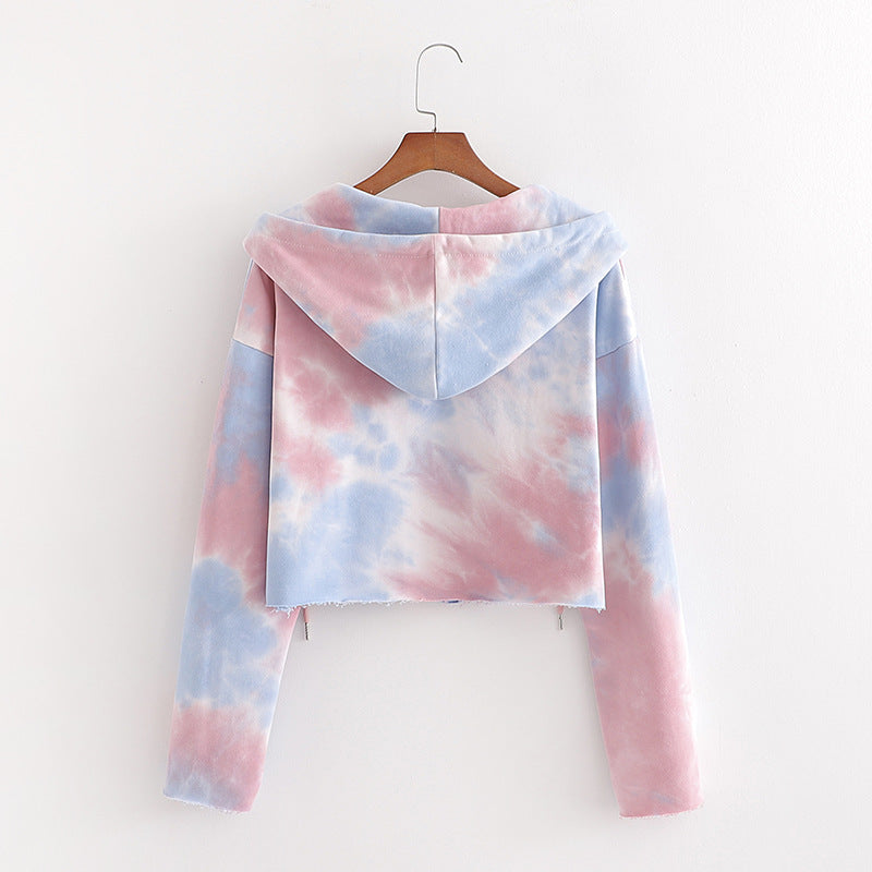 Cropped Sweatshirts Hooded Long-Sleeve