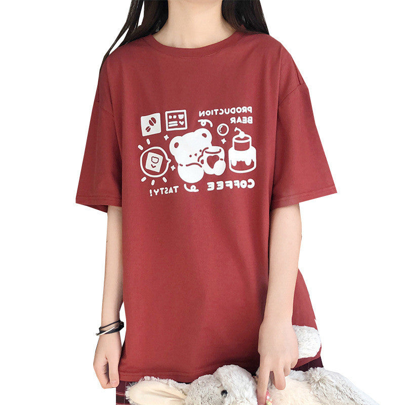 Girl Loose Japanese Short-sleeved T-shirt