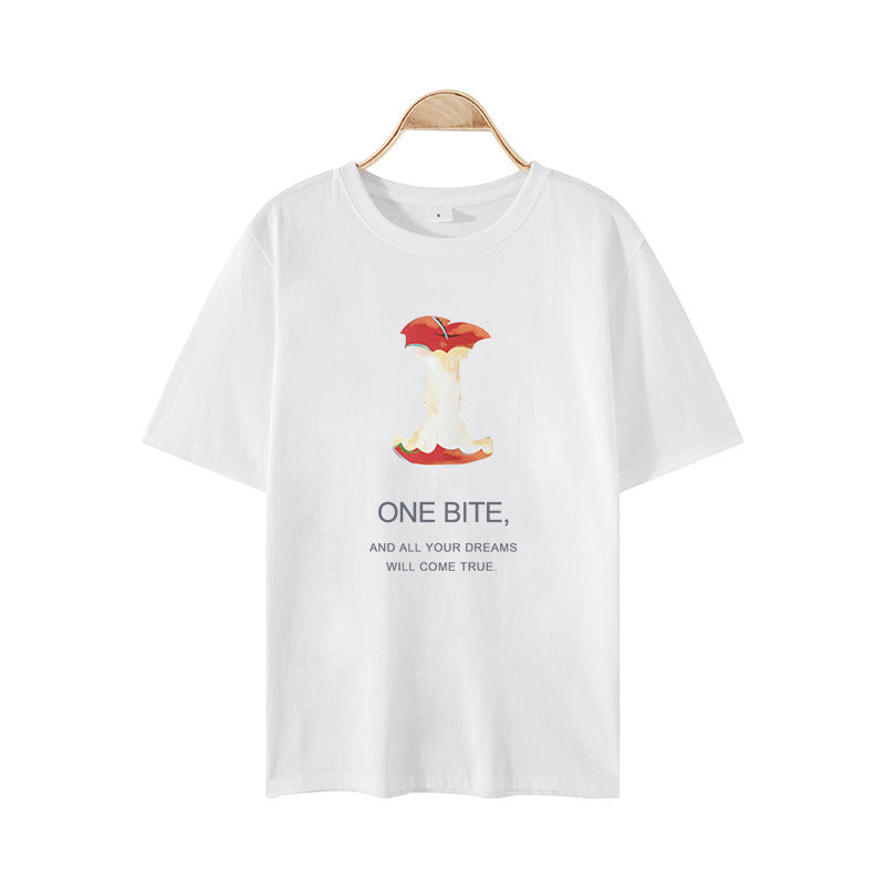 Women's New Loose Fruit Short Sleeved T Shirt