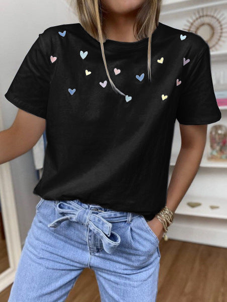 Women's Summer Printed Short-sleeved T-shirt Top