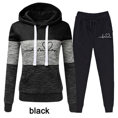 Casual Tracksuit Women Two Piece Set Suit Female Hoodies