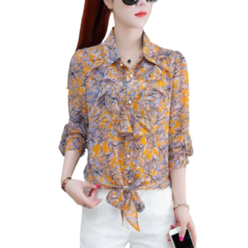 Women's T-shirt With Ruffled Blouse