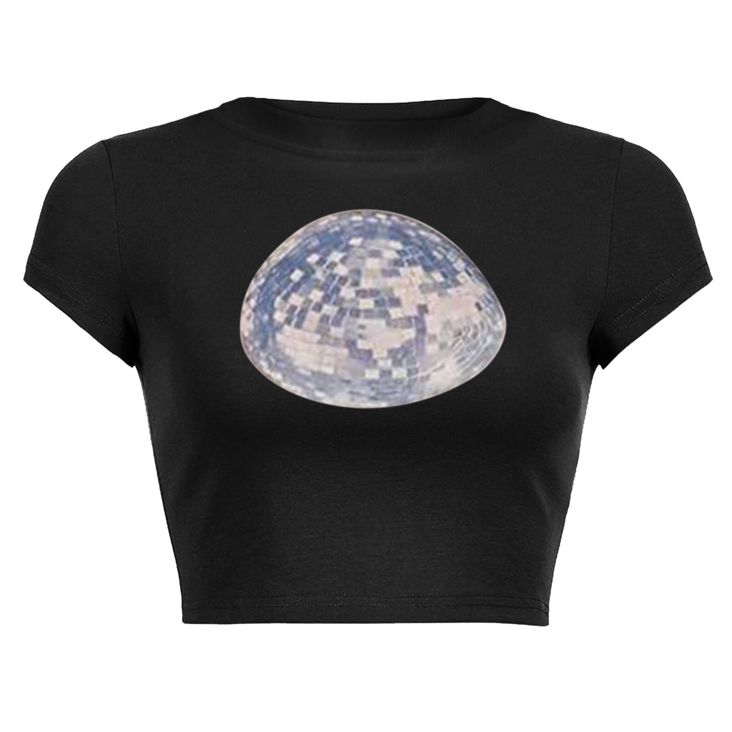 Women's Round Neck Hot Girl Short Short Sleeve T-shirt